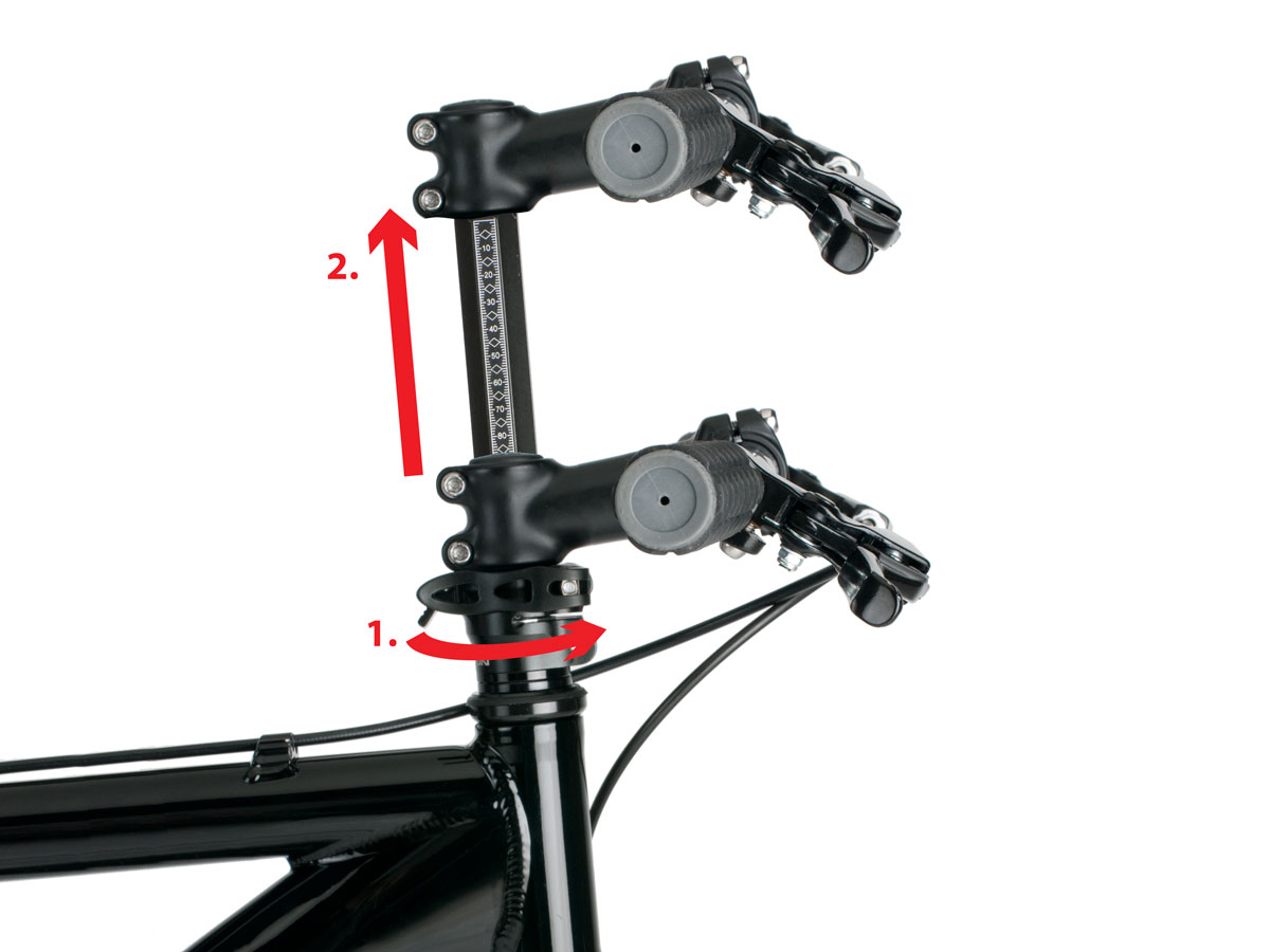 how to raise bicycle handlebars